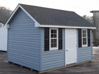 10x14 Cape Cod Storage Shed with Blue Vinyl Siding At Pine Creek Structures of Spring Glen (Hegins), PA