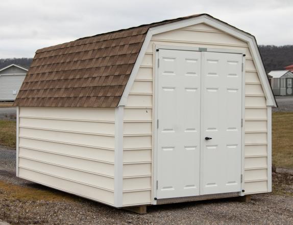 8x10 Heavy Duty Mini Barn Storage Shed with Beaded Vinyl Siding